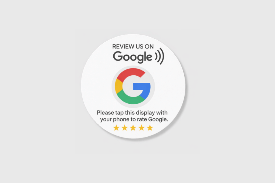 Suur Google'i arvustuste kleebis