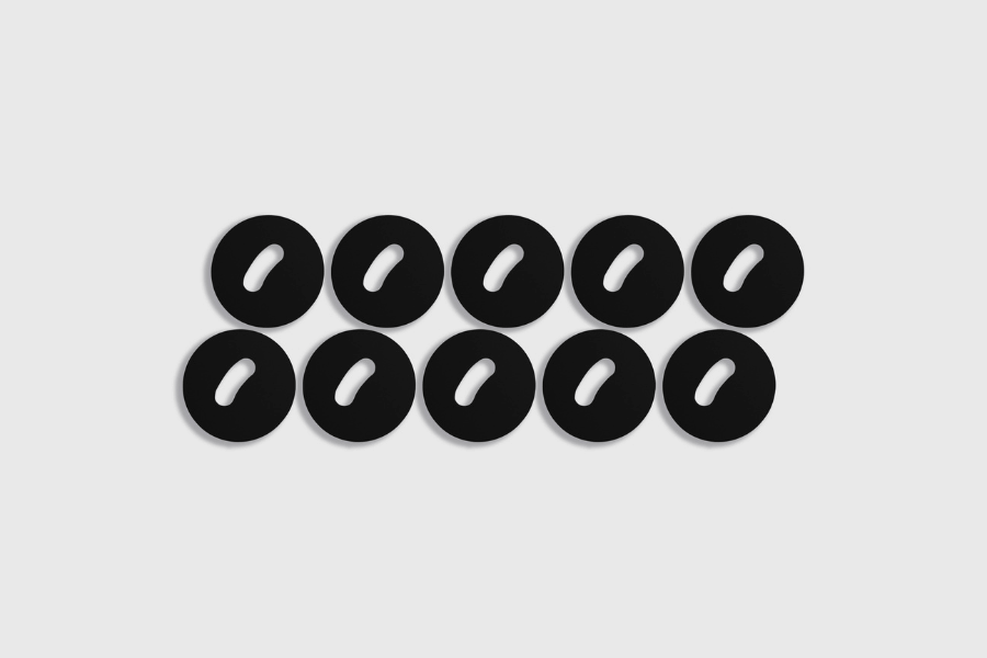 NFC-märgis, plastist, NTAG213, must (10 tükki)