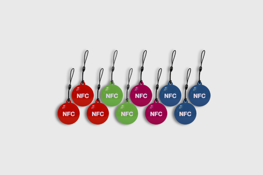 NFC-võtmehoidja Epoxy NTAG216, segatud värvid (10 tükki)