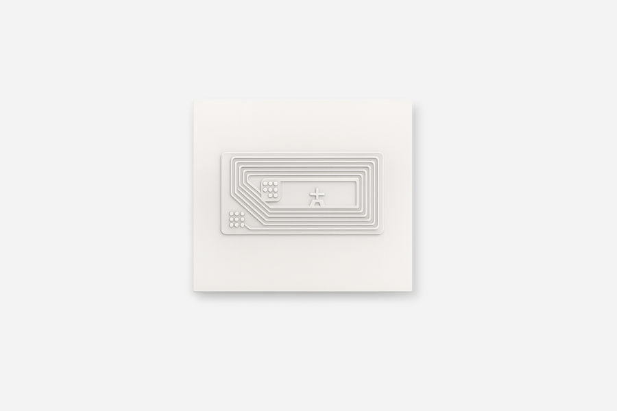 NFC-kleebis, ruudukujuline, NTAG213, läbipaistev, 10x20 mm (10 tükki)