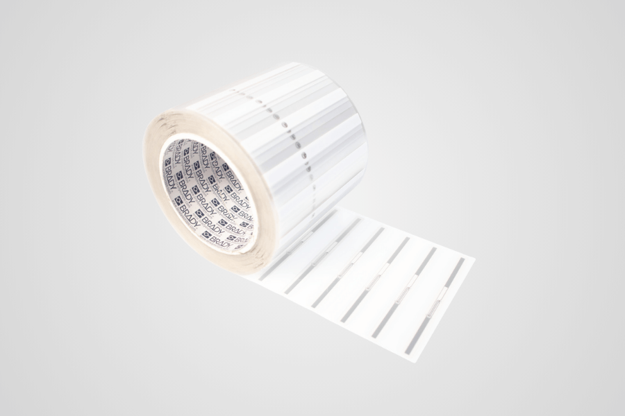 RFID LED-silt, läikiv valge polüester