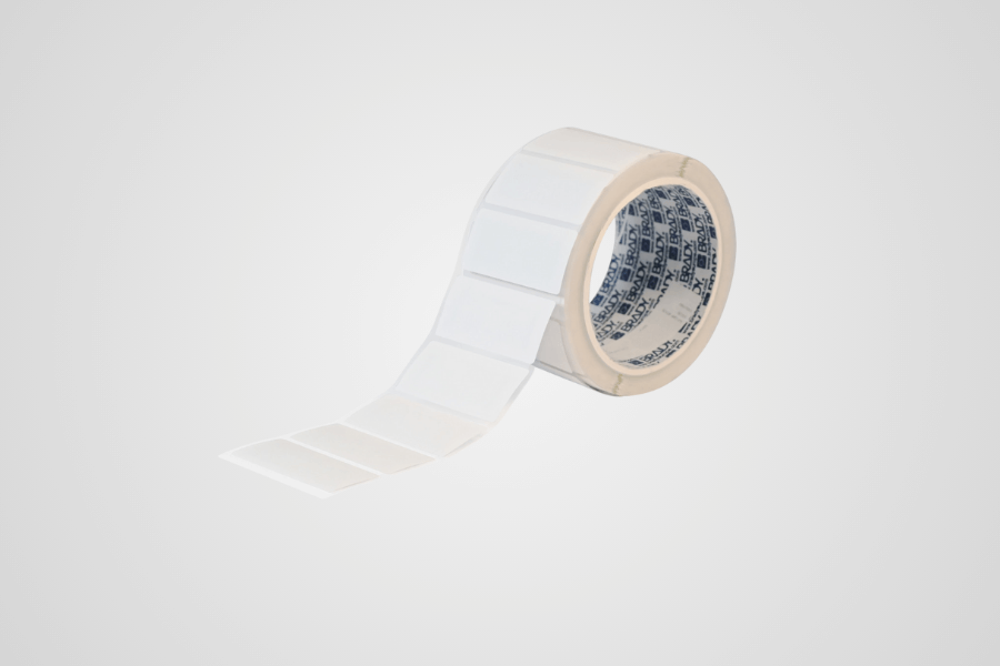 RFID laboratoorsed sildid, valge polüpropüleen